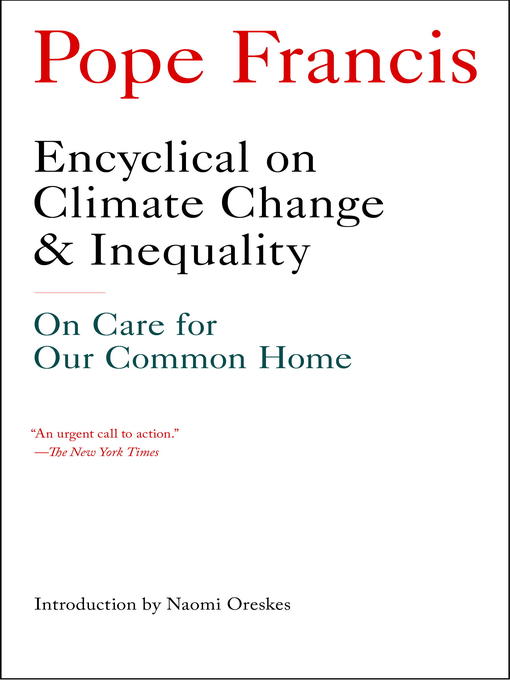 Title details for Encyclical on Climate Change and Inequality by Pope Francis - Wait list